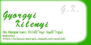 gyorgyi kilenyi business card